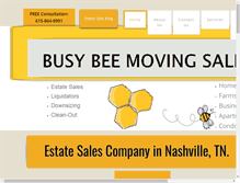 Tablet Screenshot of busybeemovingsales.com